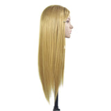 26"- 28" Mannequin Head 100% Synthentic Fiber Hairdresser Training Head Cosmetology Manikin Doll with Free Table Clamp Stand