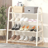 Simplicity A-Shaped 4 Tier Shoe Rack- Shoe Storage Organiser (White)