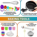 Cake Decorating Supplies, 500 PCs Cake Decorating Kit 3 Springform Cake Pans, 48 Piping Icing Tips, 7 Russian Nozzles, Cake Rotating Turntable, Chocolate Mold, Baking Supplies, Cake Baking Tools