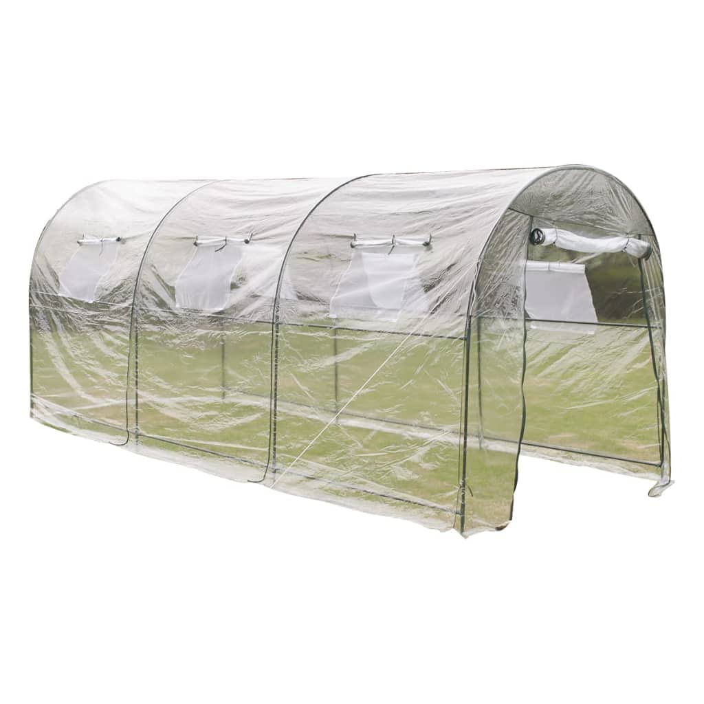 Outdoor Walk-in Tunnel Greenhouse with 6 pcs Mosquito-Free Window Garden Large Portable Gardening Plant Hot House Powder-Coated Steel Frame Plant House