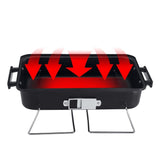 Multifunctional Foldable Portable Charcoal Grill with Lid for Portable Tabletop Metal Small BBQ Smoker for Outdoor and Indoor Use