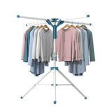 Clothes Drying Rack, Foldable Portable Laundry Drying Rack, Space Saving Heavy Duty Clothes Garment Rack with 4 Branches,for Outdoor and Indoor (White Tripod Rack)