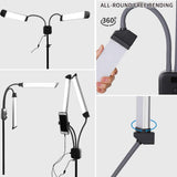 40W Eyebrow Tattoo Light Lash Lamp Beauty Light Eyelash Extension Lamp Makeup Artist Light 3000K-6000K Bi-Color Dimmable Studio Photography Light YouTube Video Portrait Shooting with Tripod,Phone Holder and Bag