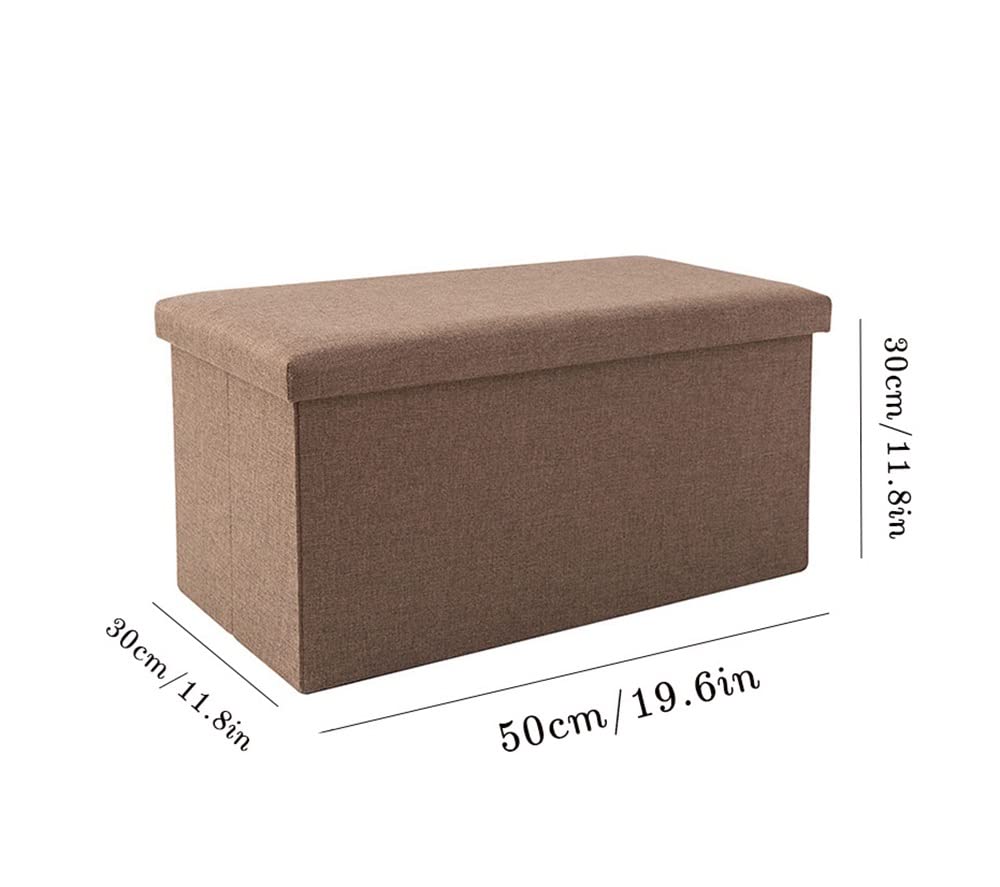 Foldable Linen Storage Ottomans Cube Toy Chest