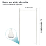 Curtain Divider Stand - 48 to 72 inches Expandable Room Divider，Damage Free Freestanding Vertical Tension Stand