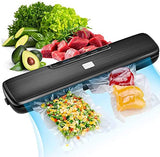 Vacuum Sealer Machine, Automatic Food Sealer With Air Sealing System, Dry & Moist Modes, Led Indicator Light, Food Vacuum Sealer for Food Preservation,package with 15 Pack Vacuum Sealer Bags