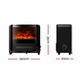 Electric Fireplace 3D Flame Effect Timer Portable Indoor Heater 2000W