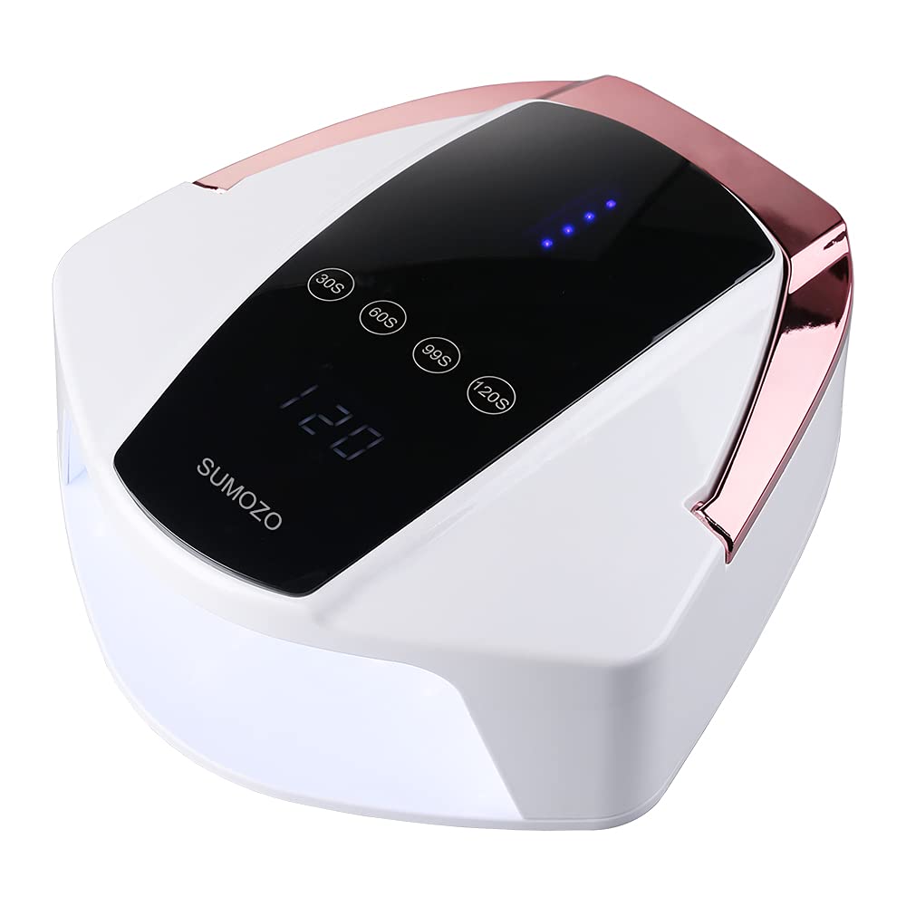 UV LED Nail Lamp 96W Rechargeable,Cordless Professional Nail Dryer Gel Nail Polish Curing Lamp,4 Timer Setting LCD Display Auto Sensor Nail Lights,Nail Art Manicure Tools for Home and Salon