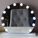 Vanity Mirror with Lights, 24W 19 Inch Hollywood Lighted Makeup Mirror with 12 Dimmable LED Bulbs for Dressing Room, Tabletop