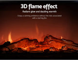 Electric Fireplace 3D Flame Effect Timer Portable Indoor Heater 2000W