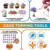 Cake Decorating Supplies, 500 PCs Cake Decorating Kit 3 Springform Cake Pans, 48 Piping Icing Tips, 7 Russian Nozzles, Cake Rotating Turntable, Chocolate Mold, Baking Supplies, Cake Baking Tools