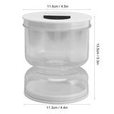 Pickle Jar, Small Dry Wet Separation Pickle and Olives Jar Container with Strainer, Acrylic Leakproof Pickle Flip Jar Kimchi Hourglass Container for Canned Fruit, Kitchen Tool