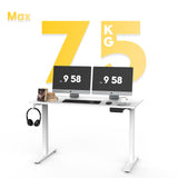 Ergonomic Standing Desk 28"-45" Height Adjustable Electric Sit Stand Desks with Smart Memory Lifting Base Sturdy Motor Computer Workstation for Home, Office, Gaming, Study(White Top White Legs)