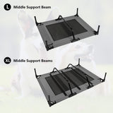 Outdoor Dog Bed with Canopy, Outside Portable Cooling Raised Pet Cot for Dogs and Cats, Grey Large