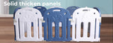 Kids Baby Playpen Safety Gate Toddler Fence 10 Panel with Music Toy Blue