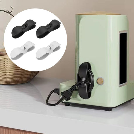 Appliance Cord Organizer Holder,4Pcs Cord Organizer for Kitchen Appliances,Cord Holder Wrapper Cable Organizer Stick on Kitchen Mixer,Kitchen Appliances Cord Wrapper Mixer Tidy Wrap Cord Holder