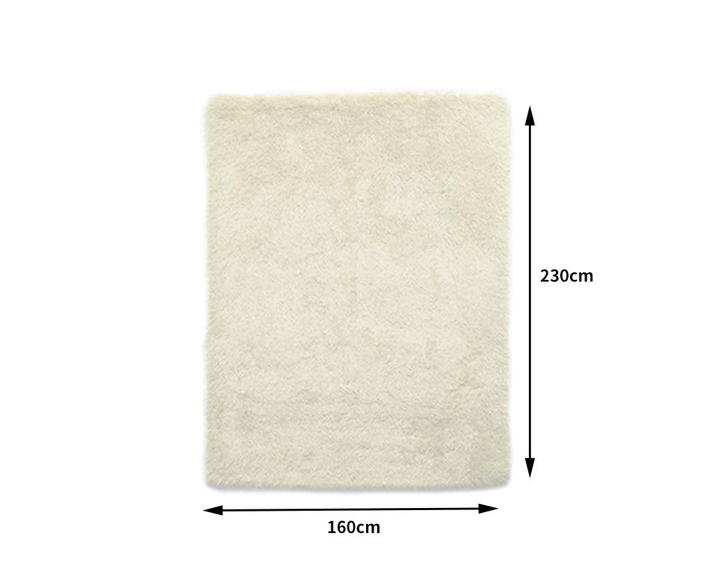 Marlow Floor Rug Shaggy Rugs Soft Large Carpet Area Bedroom Cream 230cm x 160cm