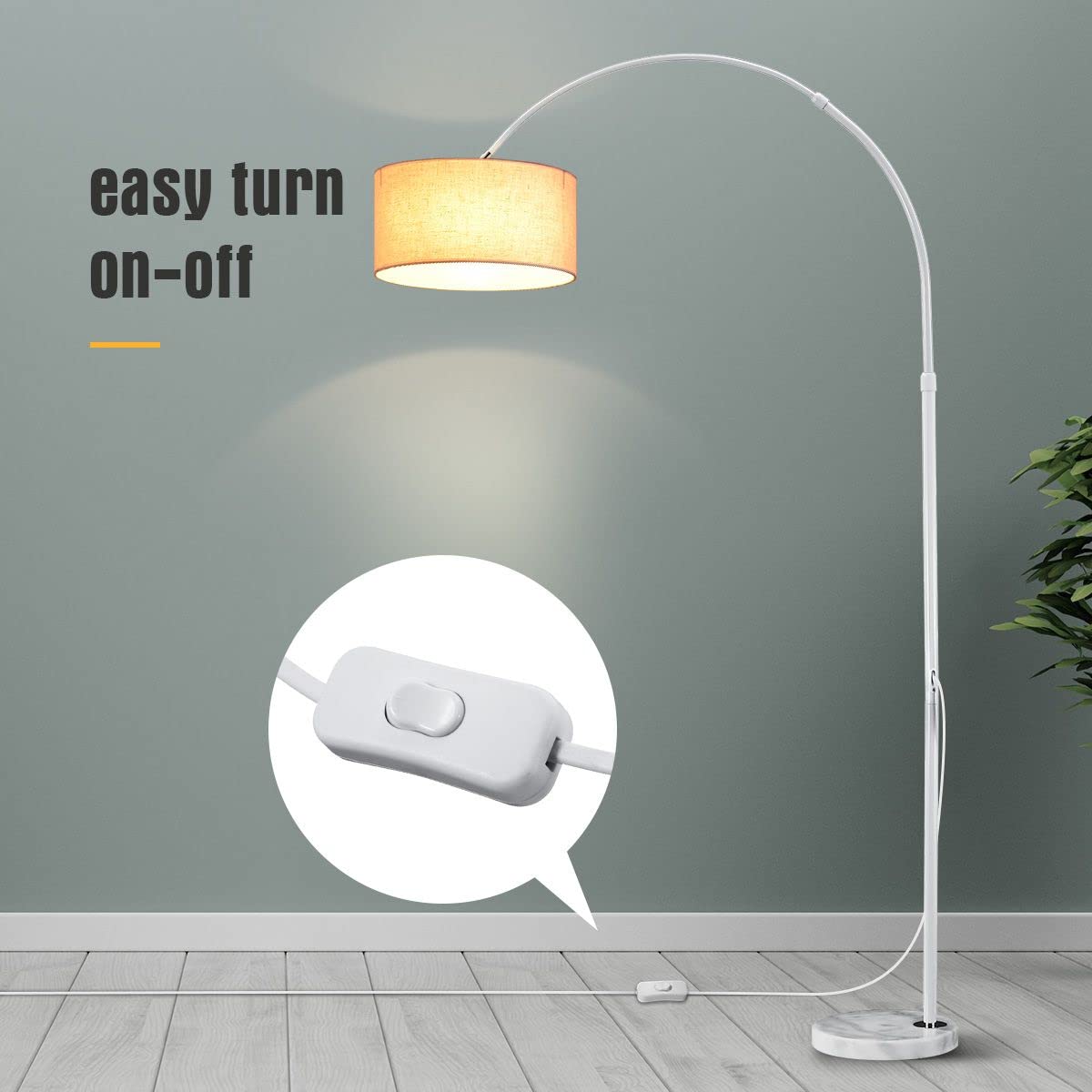 LED Floor Lamp Corner Standing Reading Adjustable Living Room Lamp