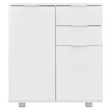 High Gloss Side Cabinet With 2 Door Drawer Sideboard Storage Modern Furniture