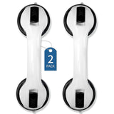 Shower Suction Grab Bar, 2 Pack 12 inch Shower Handle with Strong Hold Suction Cup Grip Grab in Bathroom, Bath Handle, Grab Bars for Bathroom Safety Grab Bar