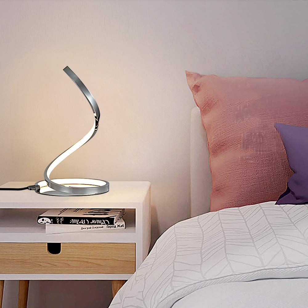 LED Bedside Table Lamp Modern Dimmable Touch Control Night Light