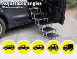 Folding Dog Ramp for SUV Truck Pet Safety Stairs Portable Non-Slip Ladder