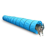 Pet Scene 5.5M Dog Agility Training Pet Dog Exercise Tunnel Chute Protable Dog Training Tunnel with Carry Bag