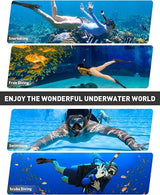 Dry Snorkel Set,Panoramic Wide View,Anti-Fog Scuba Diving Mask,Professional Snorkeling Gear