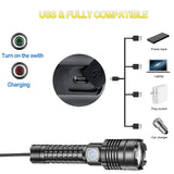 Rechargeable LED Flashlight High Lumens Flashlight Zoomable Waterproof LED Flashlight with 18650 Rechargeable Battery, 2200 Lumens 3 Modes Zoomable Flashlight for Camping Hiking