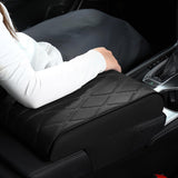 Universal Car Armrest Cover, Auto Center Console Pad, 5cm High PU Leather Arm Rest Cushion Pads, Armrest Protector, Fit for Most Car, Vehicle,Truck Accessories