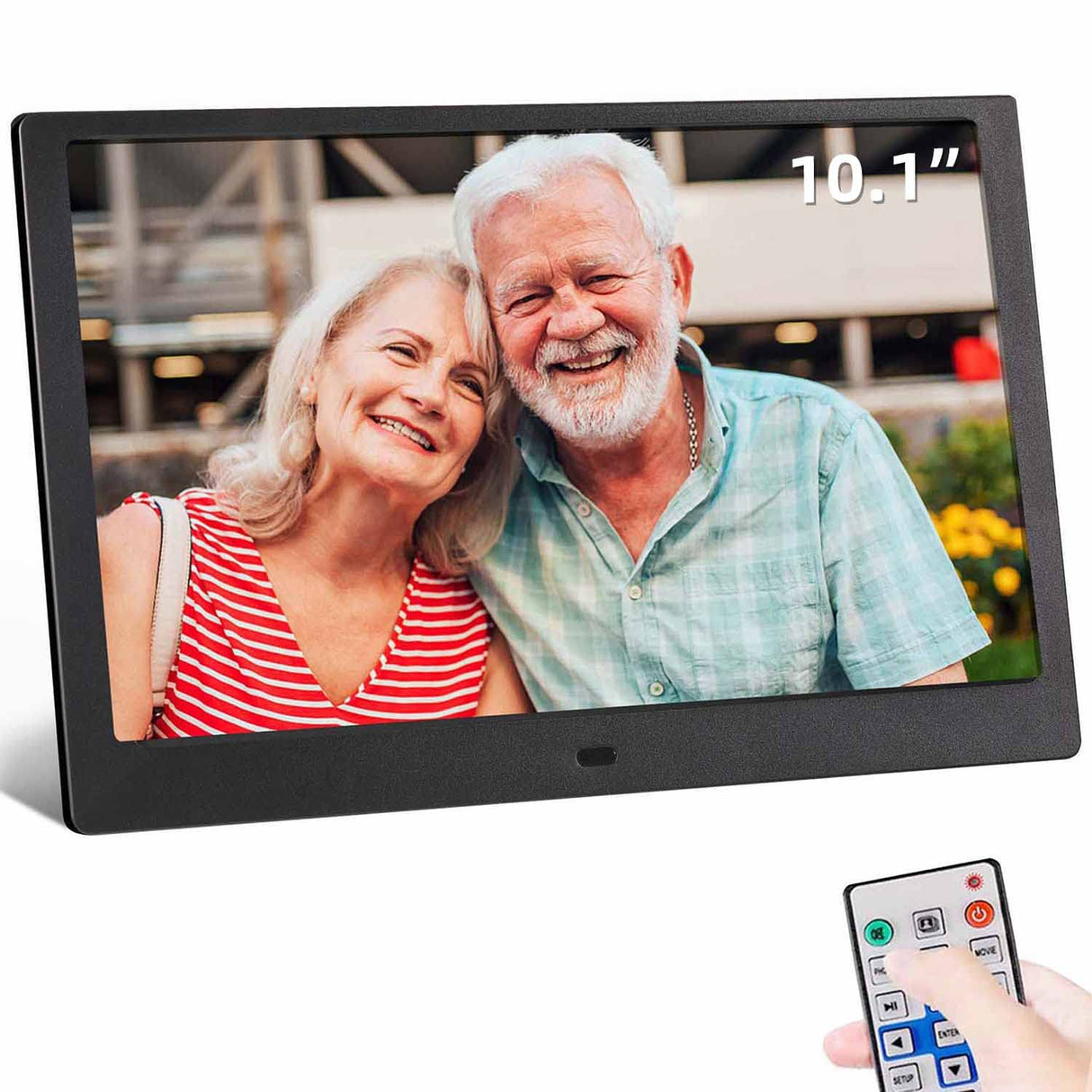 Digital Photo Frame, 10.1 Inch Digital Picture Frame 1280*800 IPS High Resolution 16:10 Display, Electronic Picture Frame support Remote Control/Auto-Rotate/Image Preview /Video /Calendar Clock