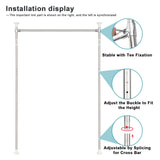 Curtain Divider Stand - 48 to 72 inches Expandable Room Divider，Damage Free Freestanding Vertical Tension Stand