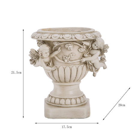 Angel Planters, Cherub Planter Flower Pots with Drain Hole for All House Plants, Patio Yard Decor, Polyresin, 8.46" H