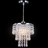 Mini Crystal Chandelier Lighting Bracket Flush Mount Ceiling Light Shade Chrome Lampshade Crystal Pendant Light for Hallway Girls Room Cabinet Dining Room Bathroom E26