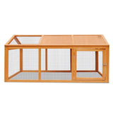 Pet Scene Rabbit Cage Wooden Chicken Coop Hutch Cage Small Animal Cage Outdoor Enclosures 150x90x70cm