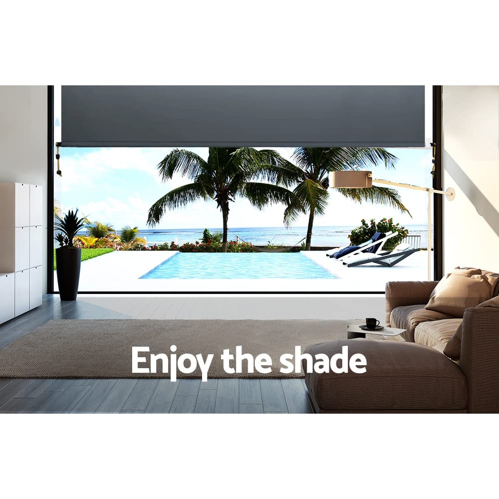 Instahut Outdoor Roller Blinds Shade Window 2.1X2.5M