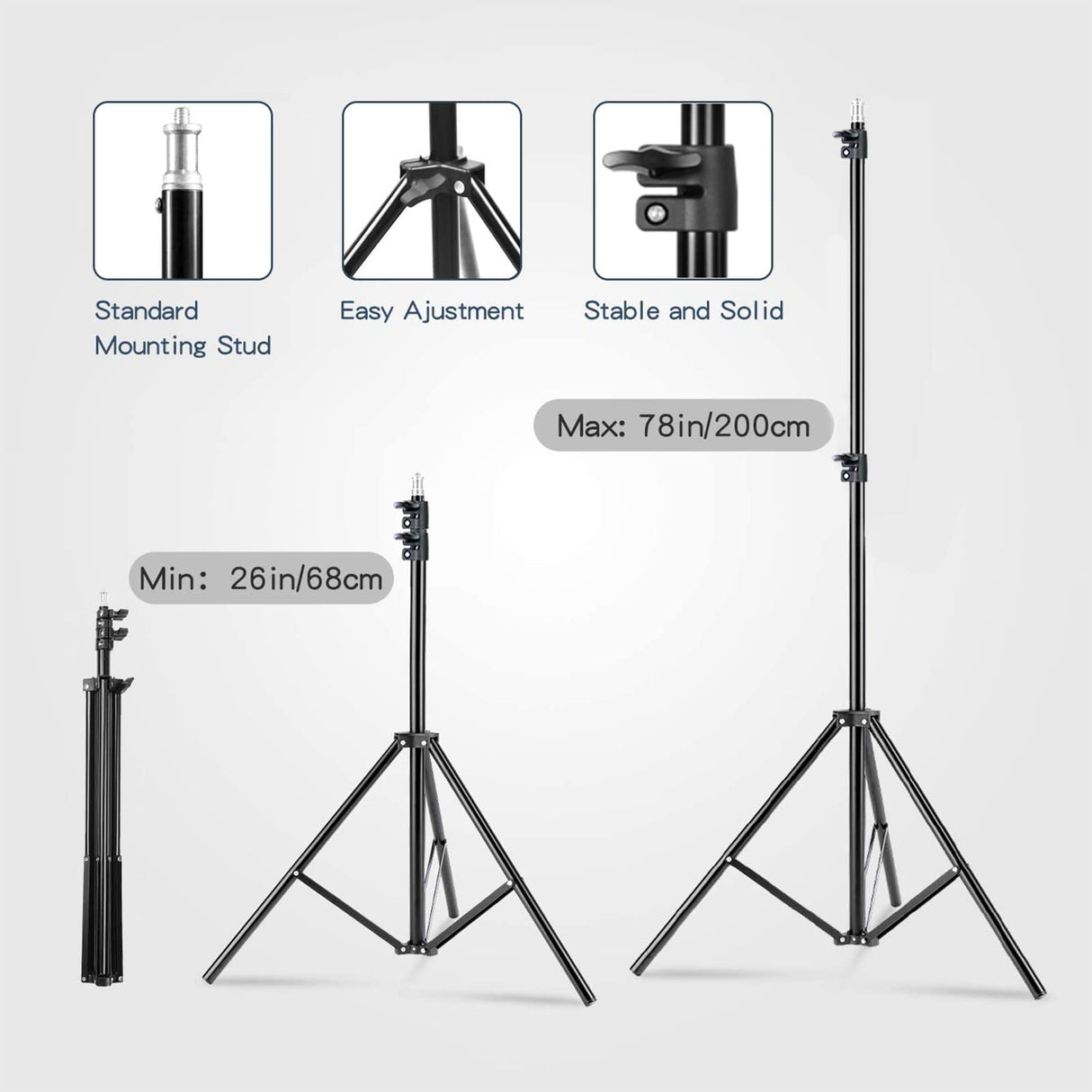 Softbox Lighting Kit 20"x28"/50x70cm Soft Box Professional Photography 2x 85W 3200K-5600K Dimmable LED Continuous Light Studio Equipment with E27 Socket, Remote Control and Carry Bag for Portrait Product Fashion Shooting