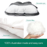 Australian Made Pregnancy/Maternity/Nursing Pillow Body Feeding Support (Pillowcase Included) (White)