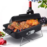 Multifunctional Foldable Portable Charcoal Grill with Lid for Portable Tabletop Metal Small BBQ Smoker for Outdoor and Indoor Use