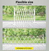 Expandable Fence Gate Garden Security Gates Metal Retractable Indoor Outdoor Safety Barrier Traffic White