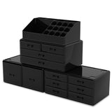 Makeup Cosmetic Organiser Storage Box Case with 12 Drawers (Black)