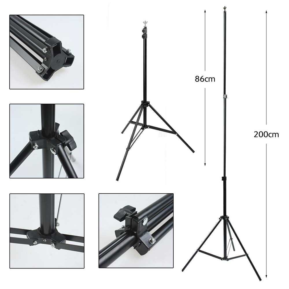 Photography Studio Green Screen Backdrop Background Stand Kit