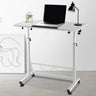 Laptop Table Laptop Desk Portable Mobile Adjustable Bedside Desk White