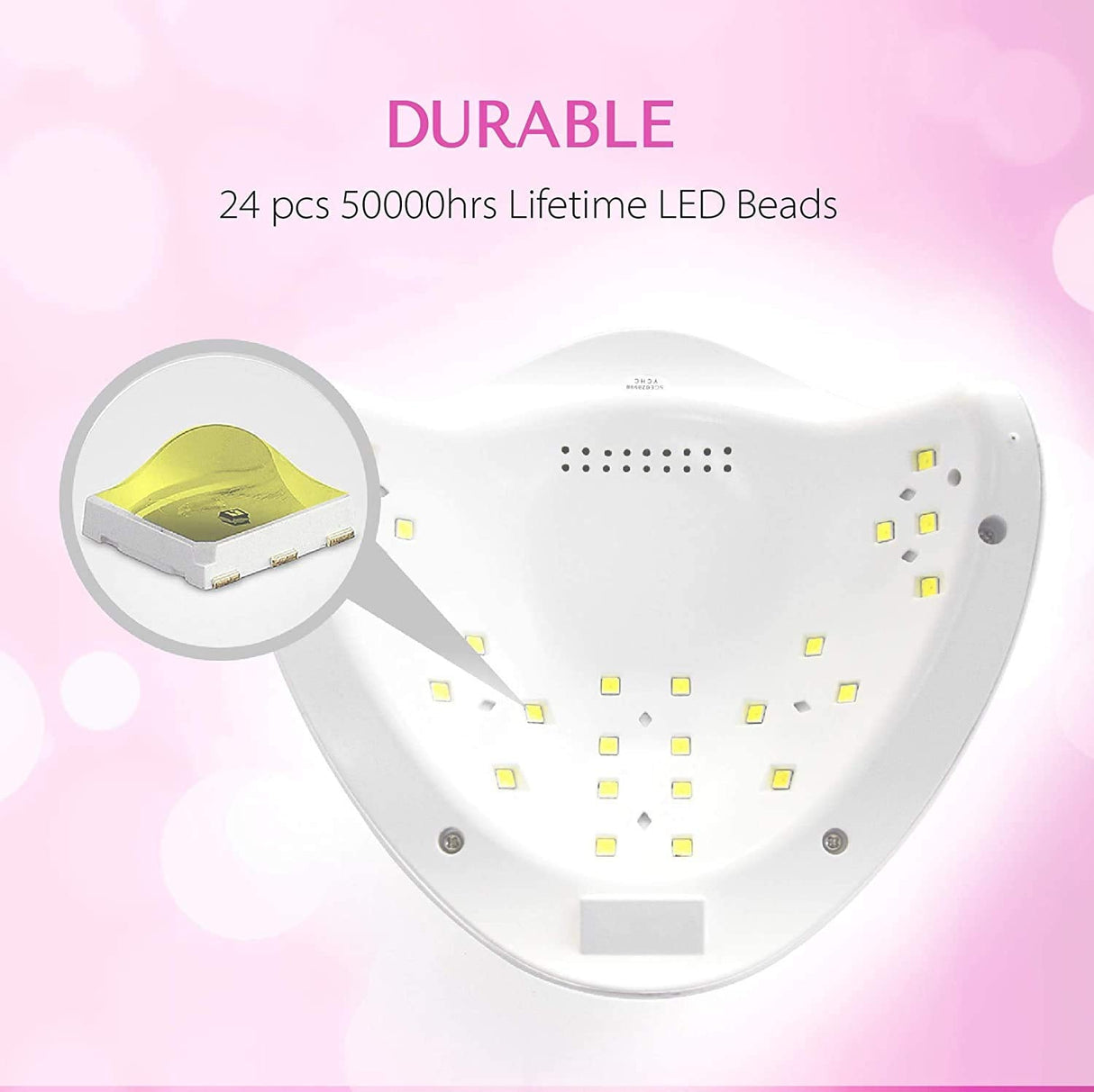 48W UV LED Nail Lamp,with Sensor,4 Timer Setting for Gel Fingernails Toenails,LED Display,Professional Nail Polish Curing Light Suitable for Novices,Home and Salon,Detachable Magnetic Tray