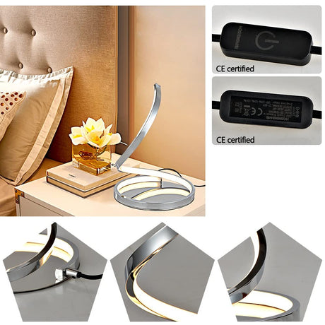 LED Bedside Table Lamp Modern Dimmable Touch Control Night Light