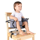 Portable Baby Folding Chair Height Adjustable High Chair Nursing & Feeding Seat for Home & Travel, Grey