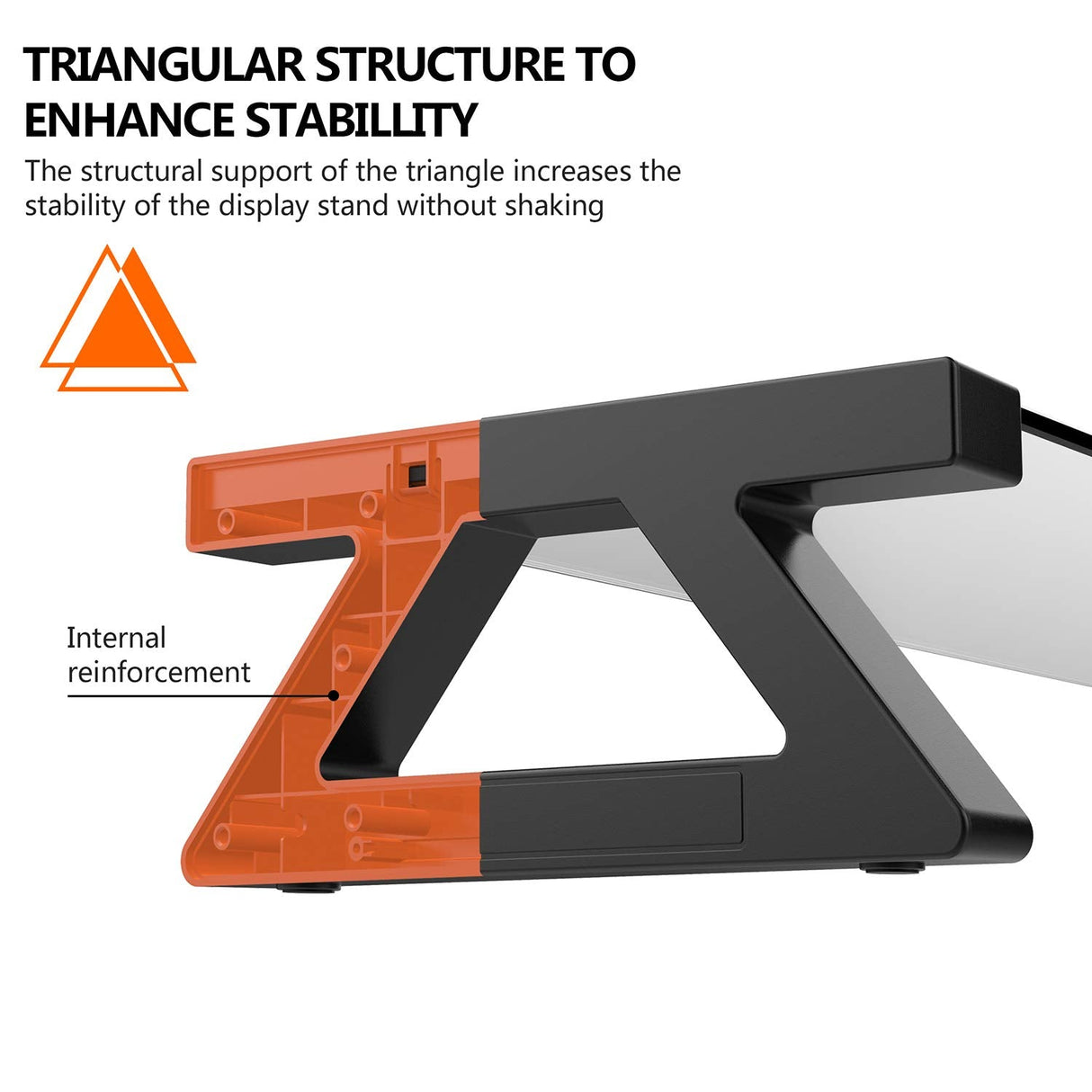 Glass Monitor Stand Riser with USB Port High-Speed Transfer Data Charge, for iMac,Screen,Computer,PC, Desk Organizers and Accessories，Desk Organizer Keyboard