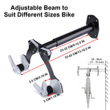 Bike Wall Mount - Horizontal Storage Rack for Hanging Bicycles Indoor Bike Storage Rack Hooks, Heavy - Safe - Secure Bike Holder, Degree Adjustable Angle to Keep Your Bike Level