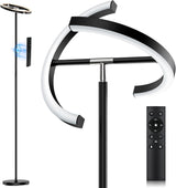 Floor Lamps for Living Room,Modern Bright LED Standing Lamp,Stepless Dimmable 3000K-6000K Rotatable Reading Standing Light,Touch&Remote Control Uplighter Floor Lamp for Living Room Bedroom