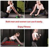 AB Roller Wheel with Mat for Abdominal Exercise, 4 Wheel Foldable Abs Roller for Women and Men Abdominal Muscle Training Wheel,Abs Exercise Wheel, Roller Stable To Prevent Rollover, Balance And Efficiency Perfect for Fitness Home Workout